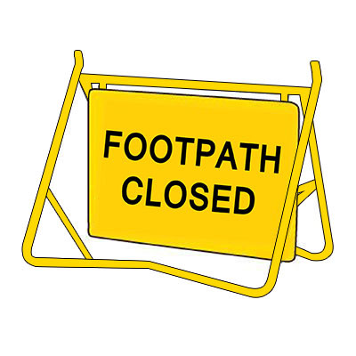 Swing Stand & Metal Sign - Footpath Closed